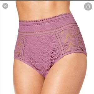 Becca by Virtue High Waist Lace Crochet Swim btm